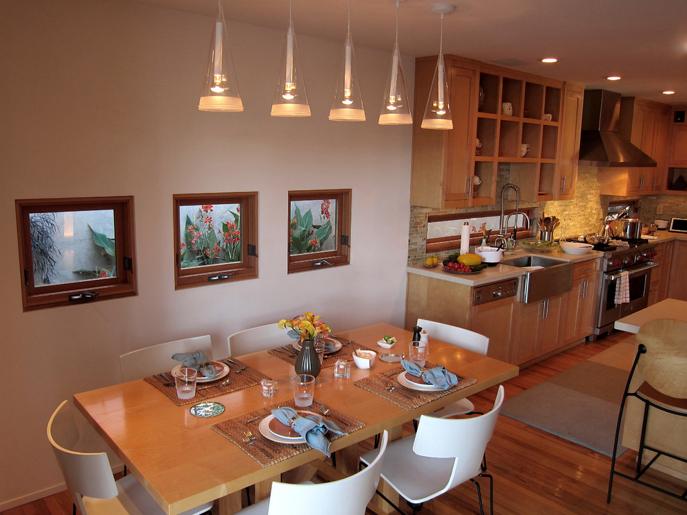 Santa Barbara Contemporary Kitchen and Dining Contemporary Dining