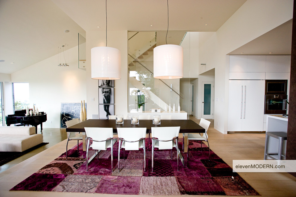 Design ideas for a contemporary dining room in Santa Barbara.