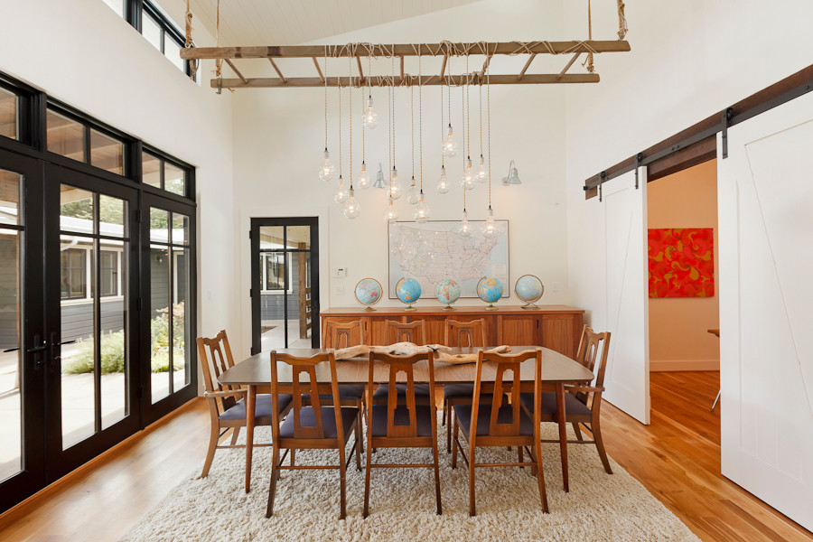 Inspiration for a contemporary dining room remodel in Portland