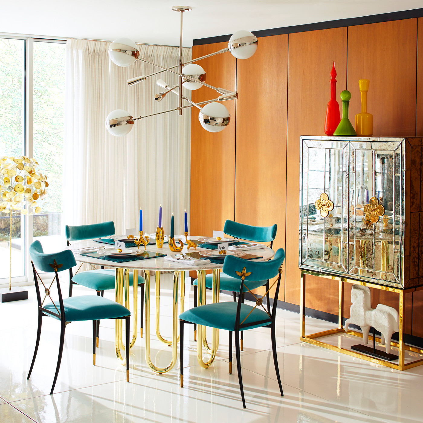Scalinatella Dining Table, Jonathan Adler Dining Room Chairs