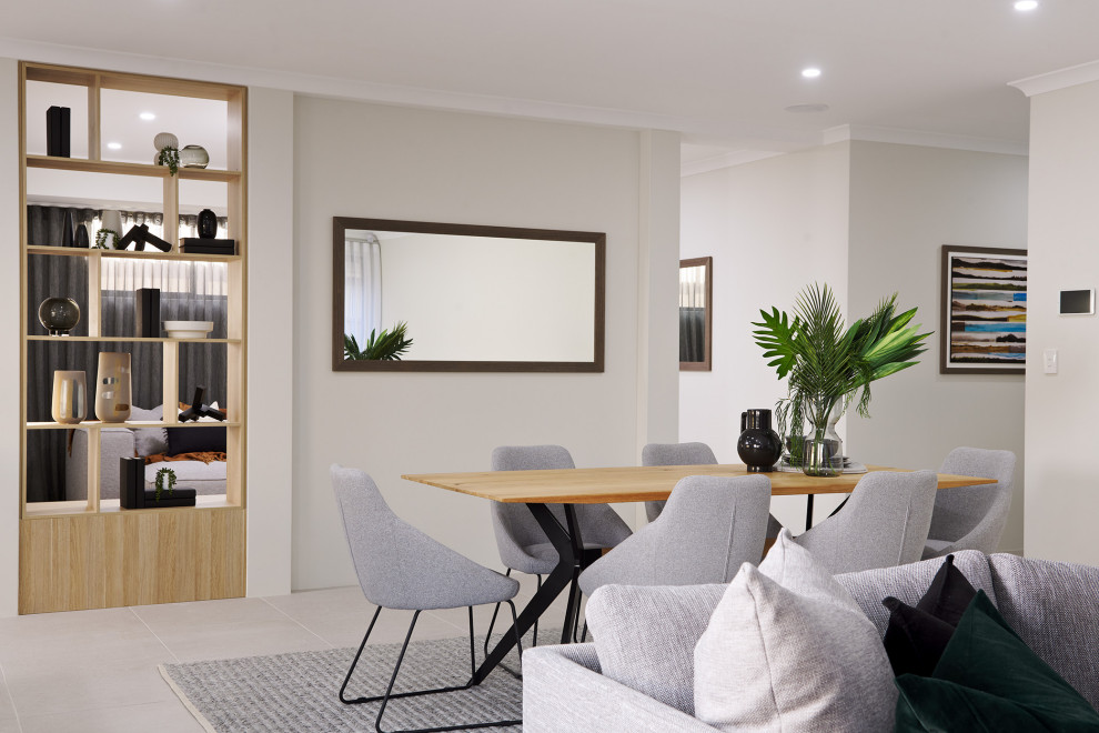This is an example of a modern dining room in Perth.