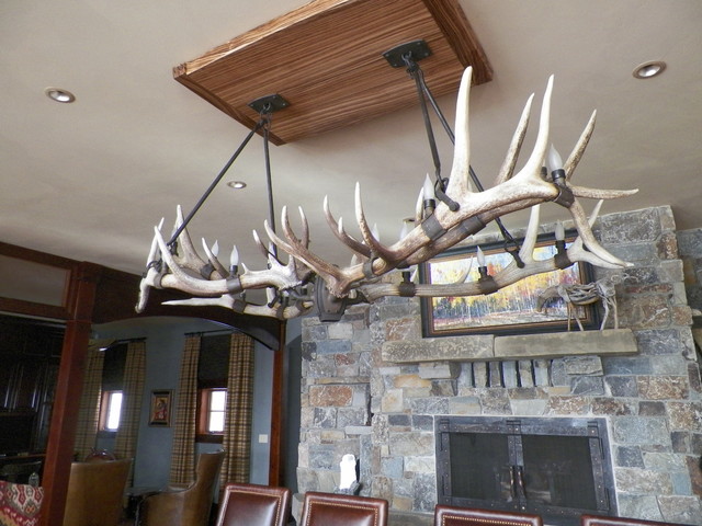 dining room antler chandelier