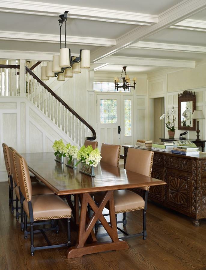 Inspiration for a medium sized beach style dining room in New York.