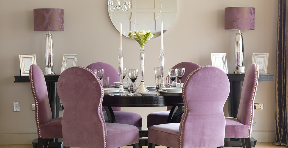 Design ideas for a classic dining room in Dublin.