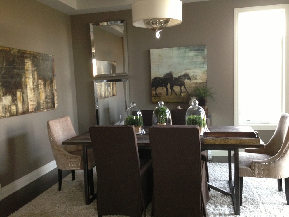 Inspiration for a contemporary dining room in Calgary.