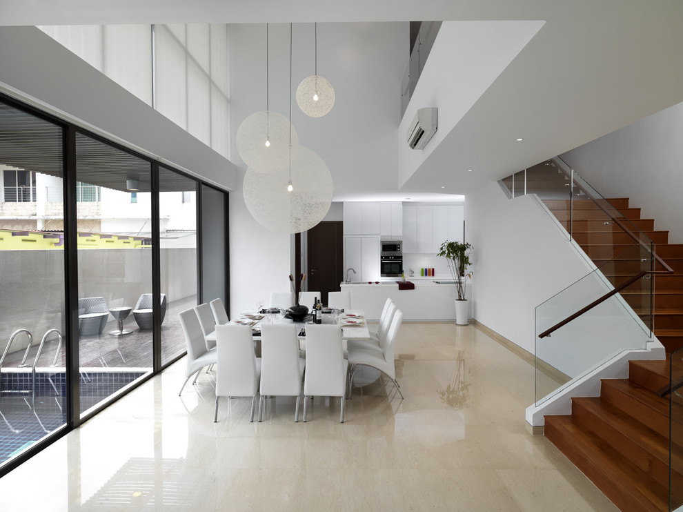 Modern dining room in Singapore.