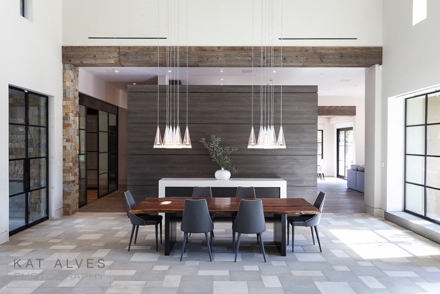 Example of a transitional dining room design in Sacramento