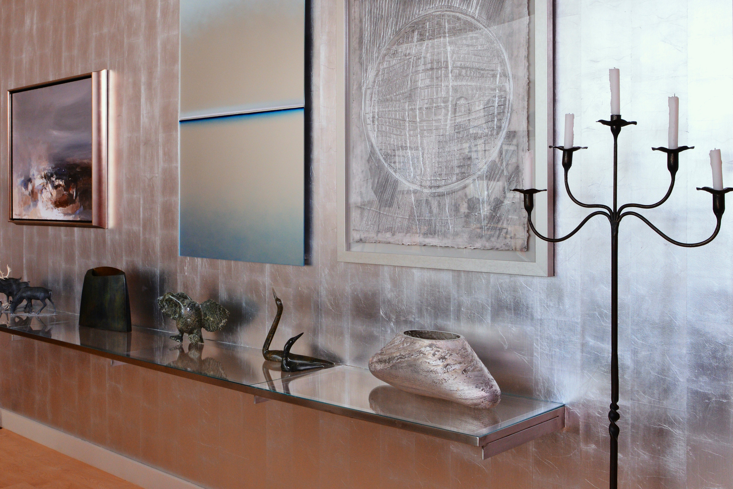 Silver Leaf Walls Houzz
