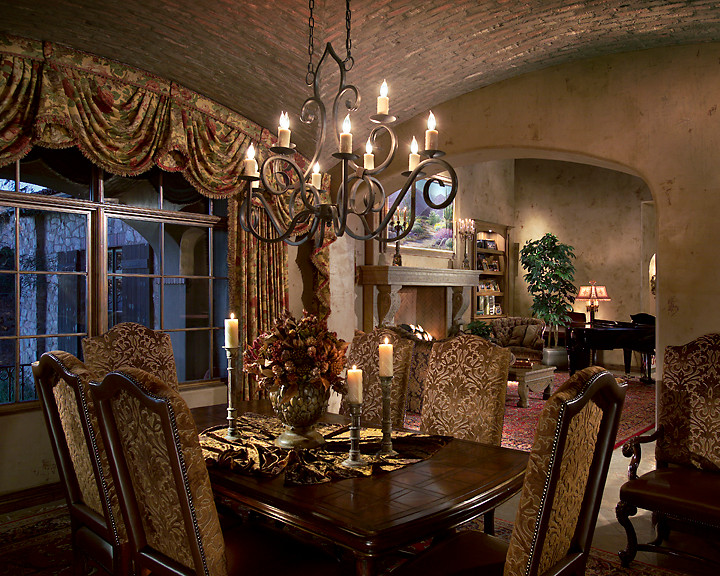Inspiration for a mediterranean dining room remodel in Phoenix