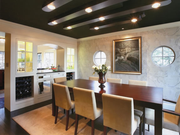 Inspiration for a contemporary dining room remodel in Bridgeport