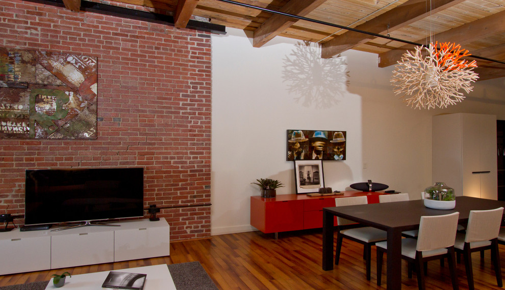Sleeper Street Loft Industrial Dining Room Boston by Studio