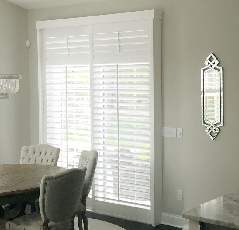 Sliding Door Plantation Shutters Modern Dining Room Las Vegas