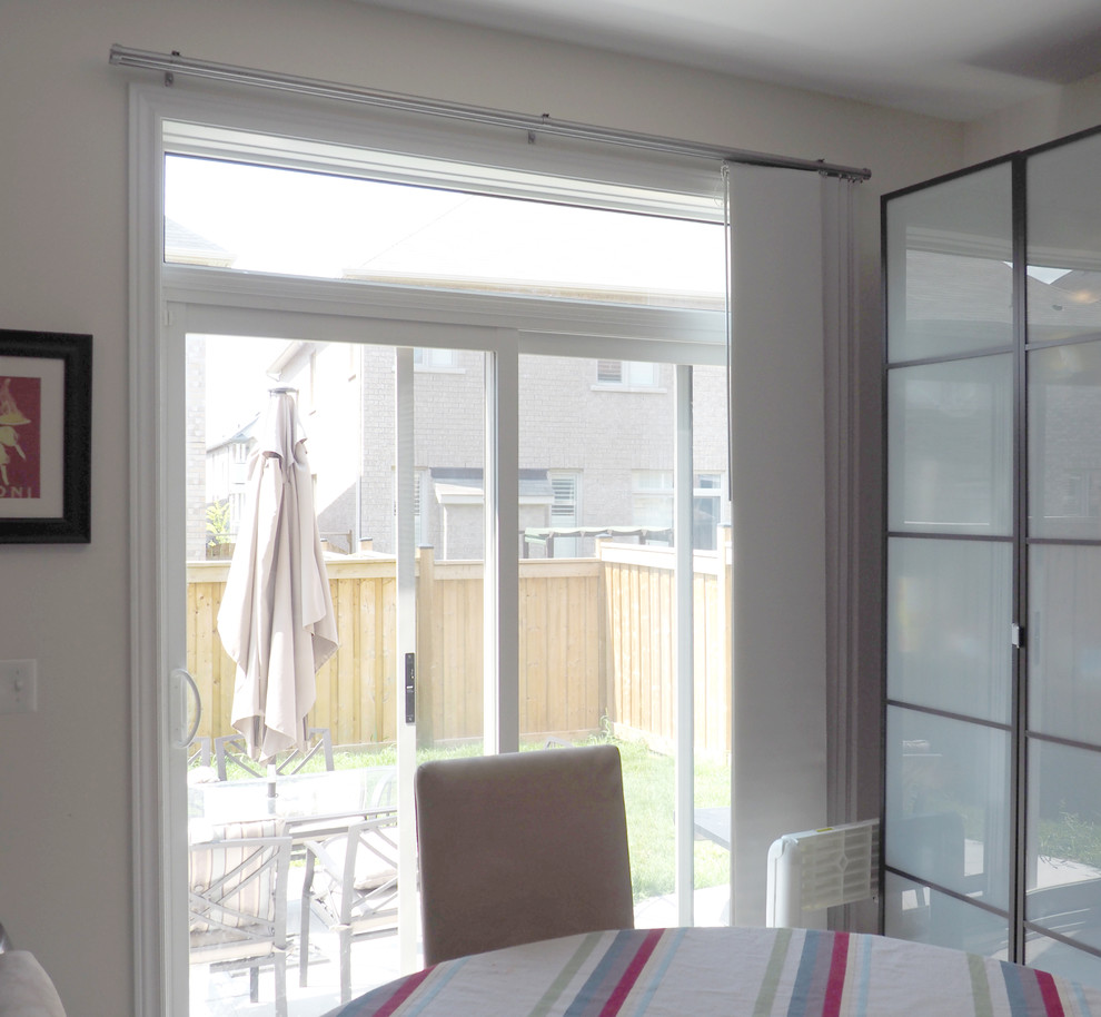 Sliding Glass Door Window Covering Solutions Contemporary Dining