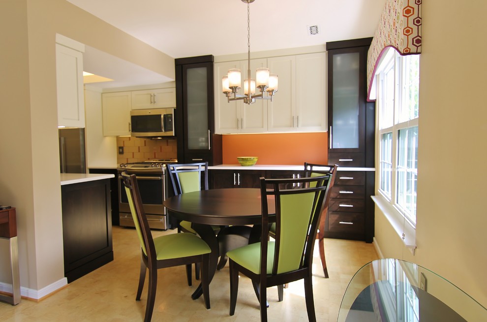 Small Kitchen - Big Results in a Townhouse - Contemporary - Dining Room