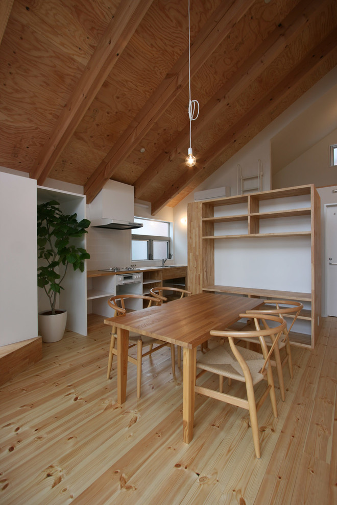 Inspiration for a contemporary dining room remodel in Tokyo