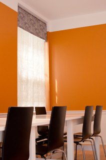 75 Most Popular 75 Beautiful Orange Dining Room with Orange Walls Ideas and  Designs Design Ideas for April 2023 | Houzz IE