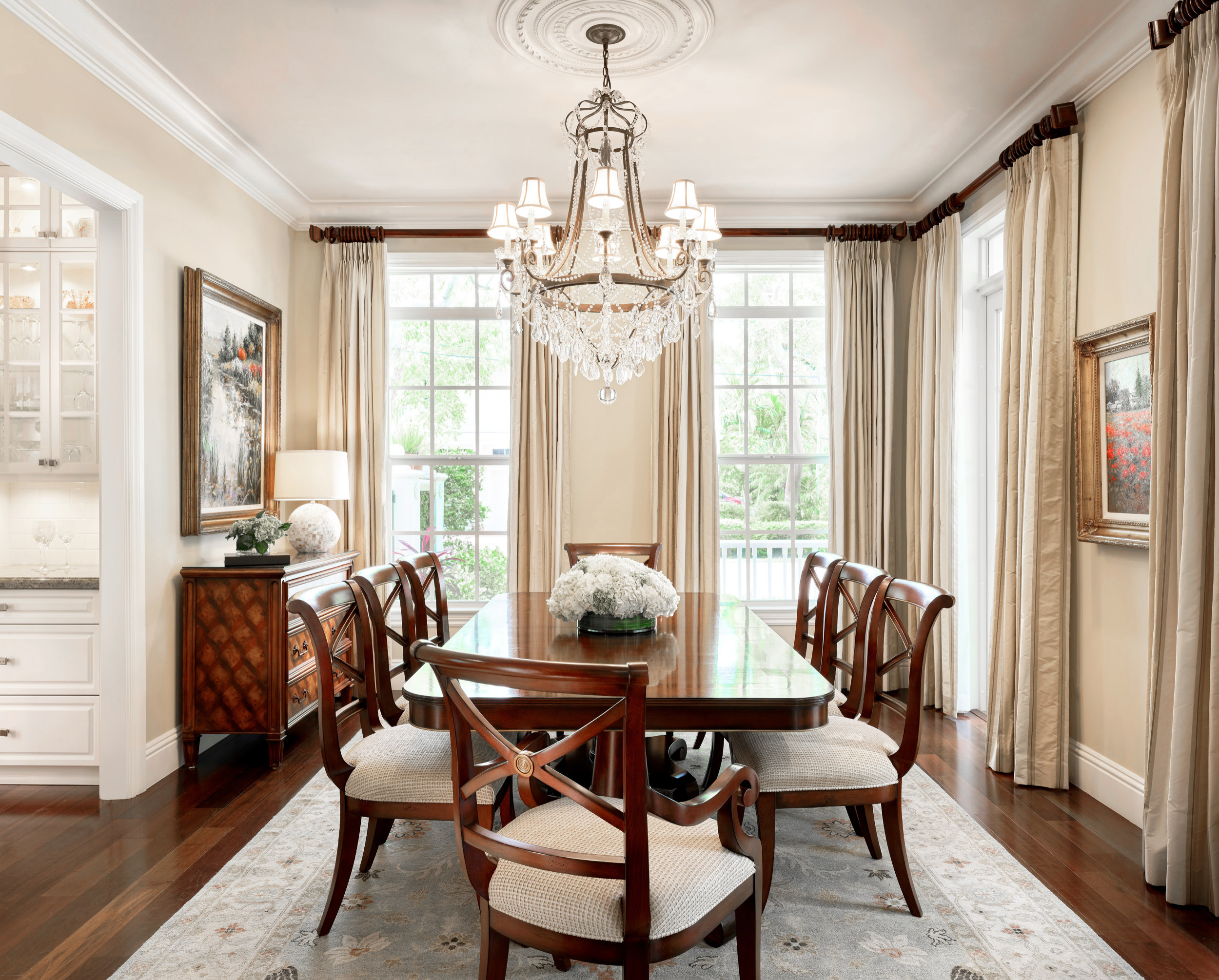 Pale Blue Southern Dining Room Ideas