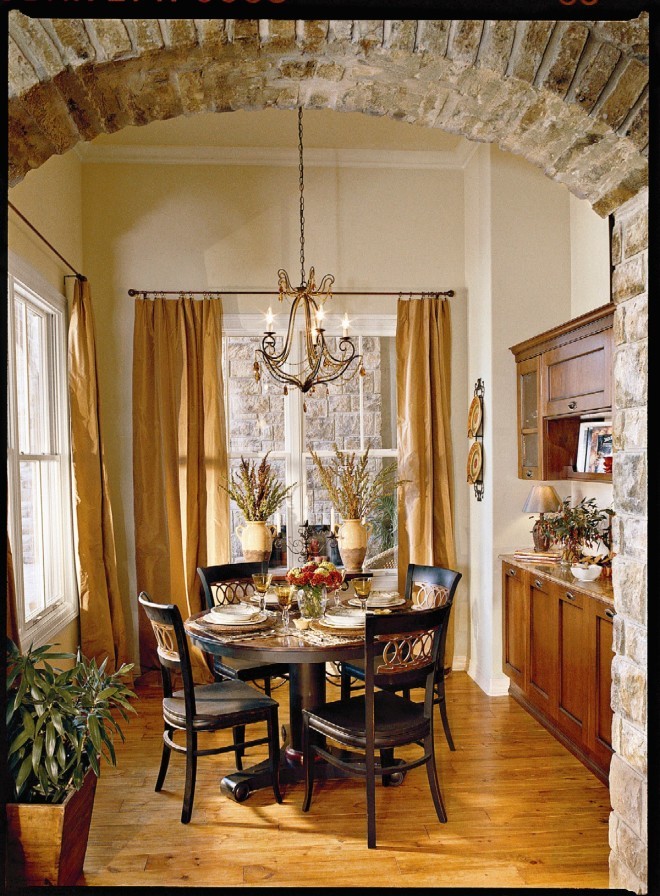 World-inspired dining room in Austin.