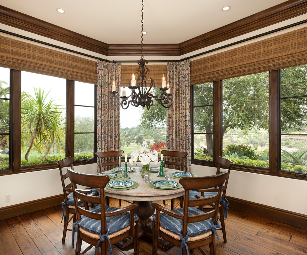 Tuscan dining room photo in San Diego