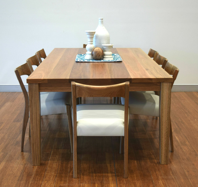 Spotted gum 'Forbes' table with 'Newport' chairs Beach Style Dining