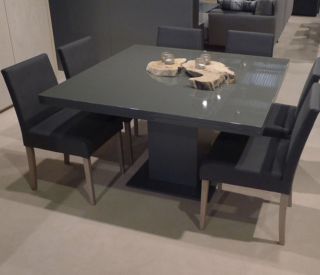 Square Extendable Dining Table, Contemporary Square Dining Table