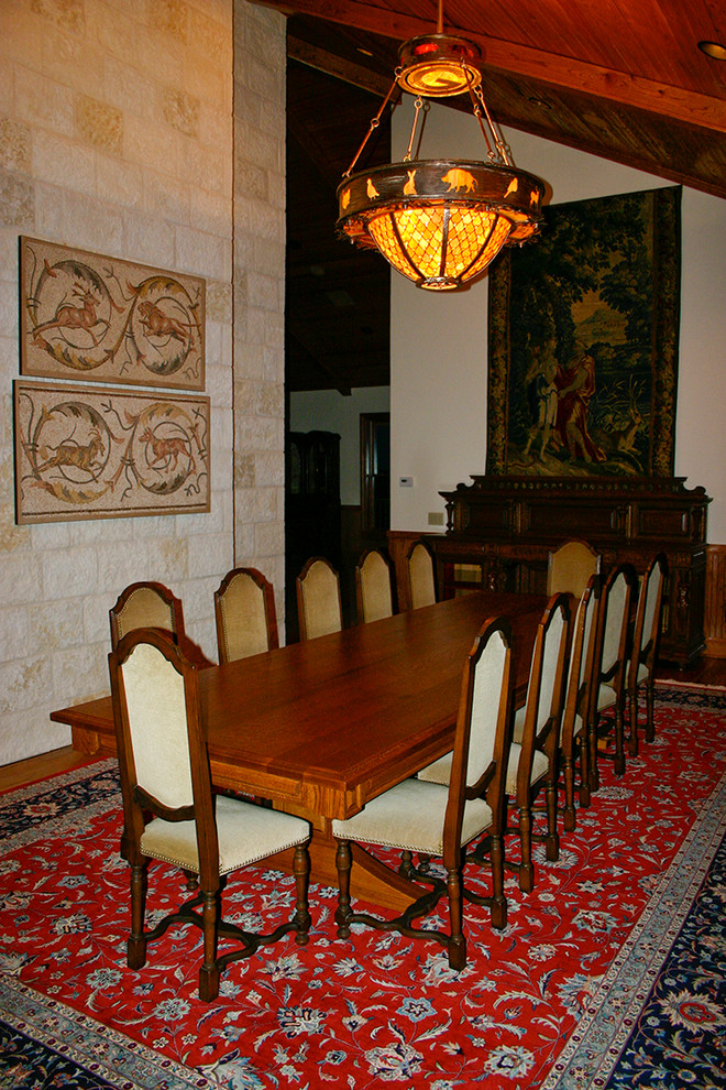 Exemple d'une salle à manger montagne de taille moyenne.