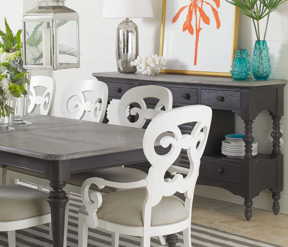 Inspiration for a coastal dining room in Charlotte.