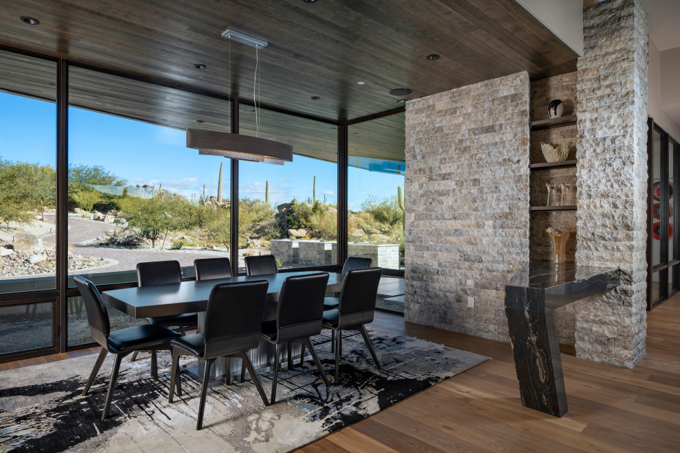 Design ideas for a modern dining room in Phoenix.