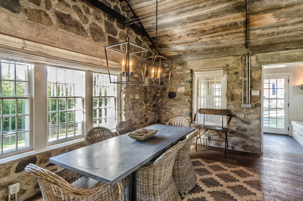 Rustic dining room in New York.