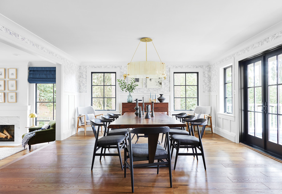 Design ideas for a country dining room in Portland.