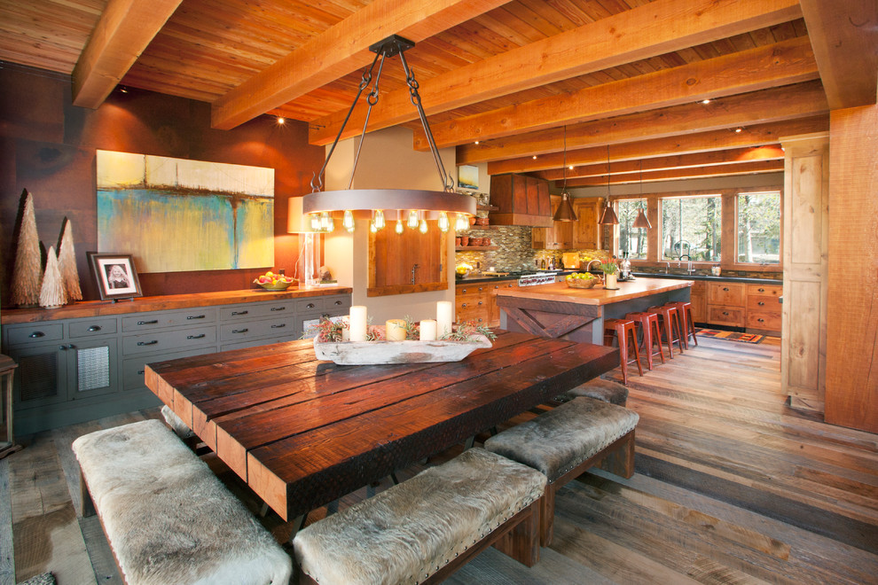 Great room - contemporary great room idea in Portland