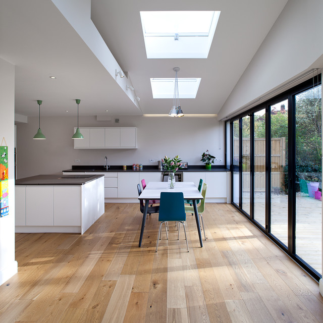 Surrey Extension Contemporain Salle à Manger Oxfordshire par