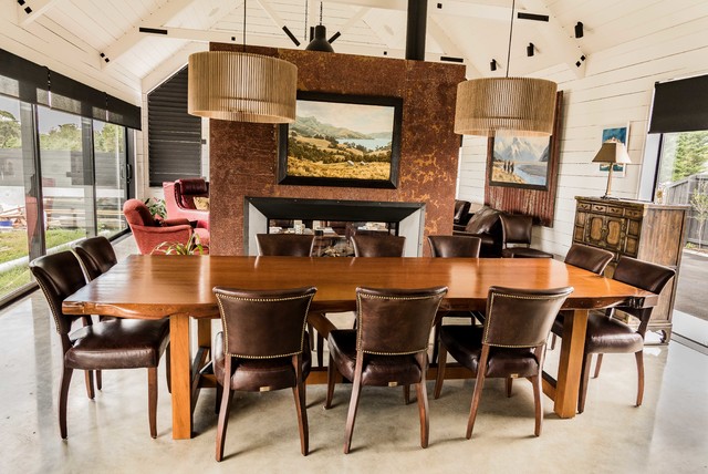 Swamp Kauri Live Edge Dining Table Contemporary Dining Room Christchurch By Southern Creations Houzz