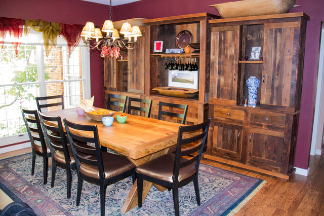 Rustic dining room sets with hutch deals