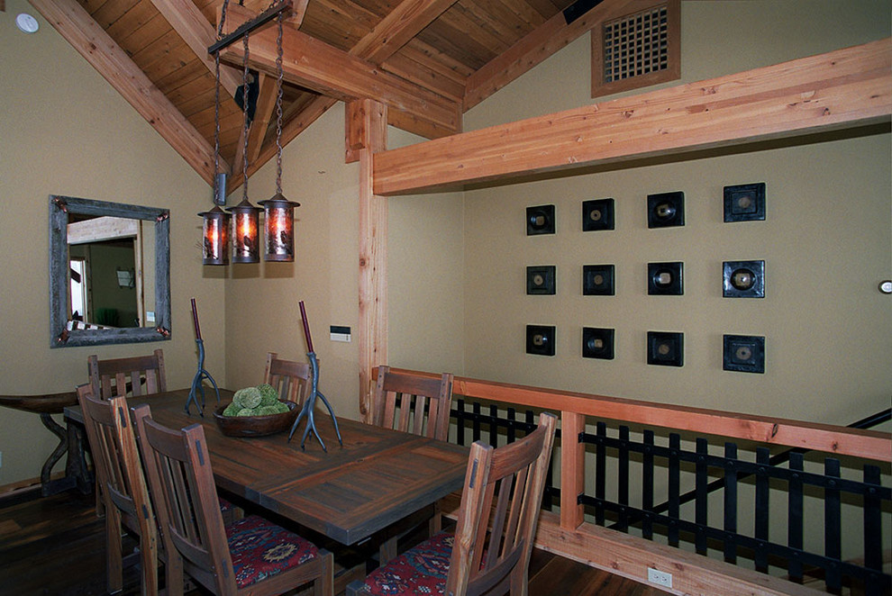 Photo of a rustic dining room in Sacramento.