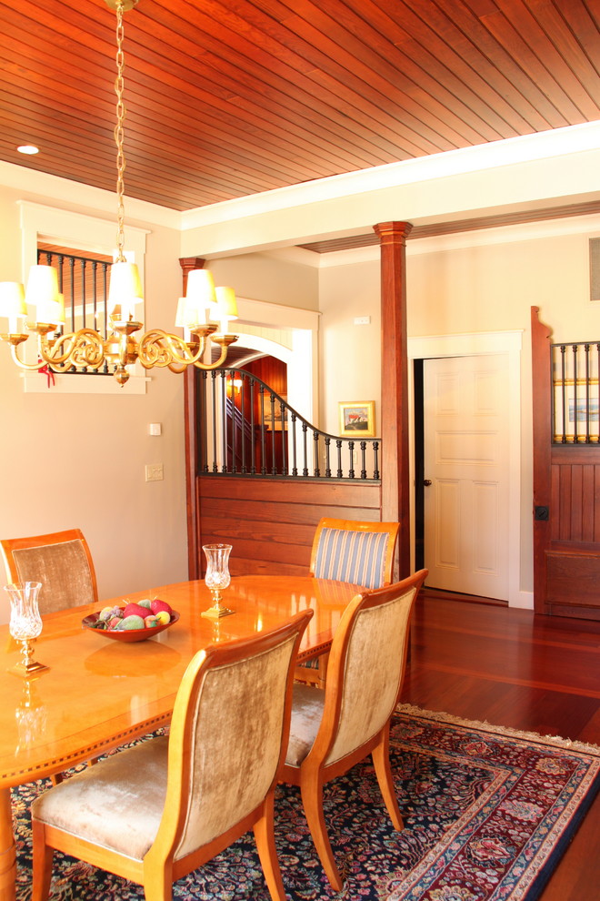 Inspiration for a timeless dining room remodel in Providence