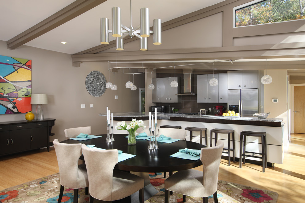 Example of a trendy dining room design in Richmond