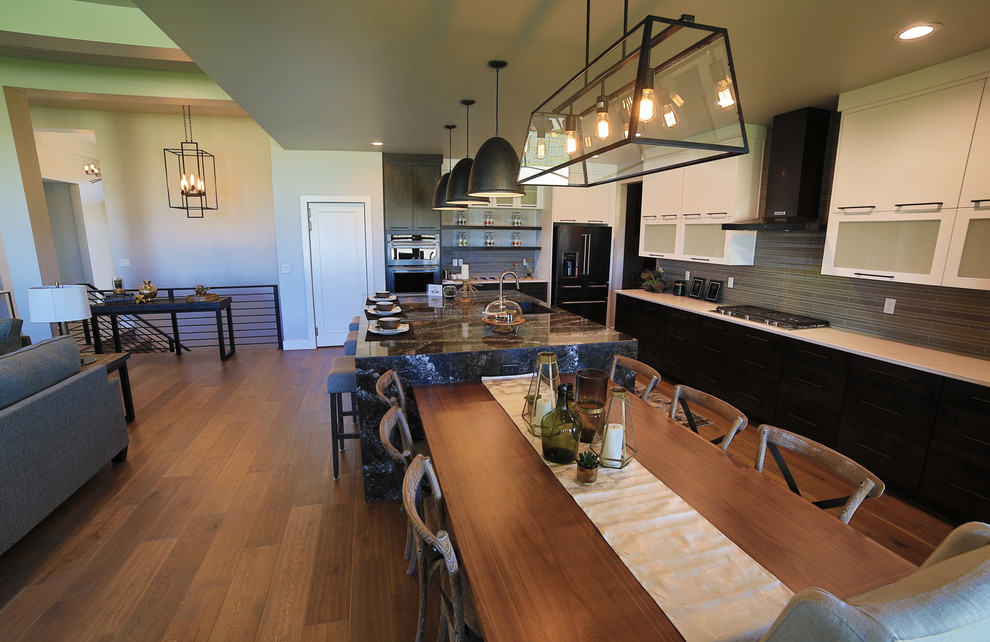 Contemporary dining room in Salt Lake City.