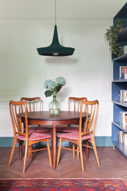 Transitional Dining Room London, Barton Bookcase Living Spaces
