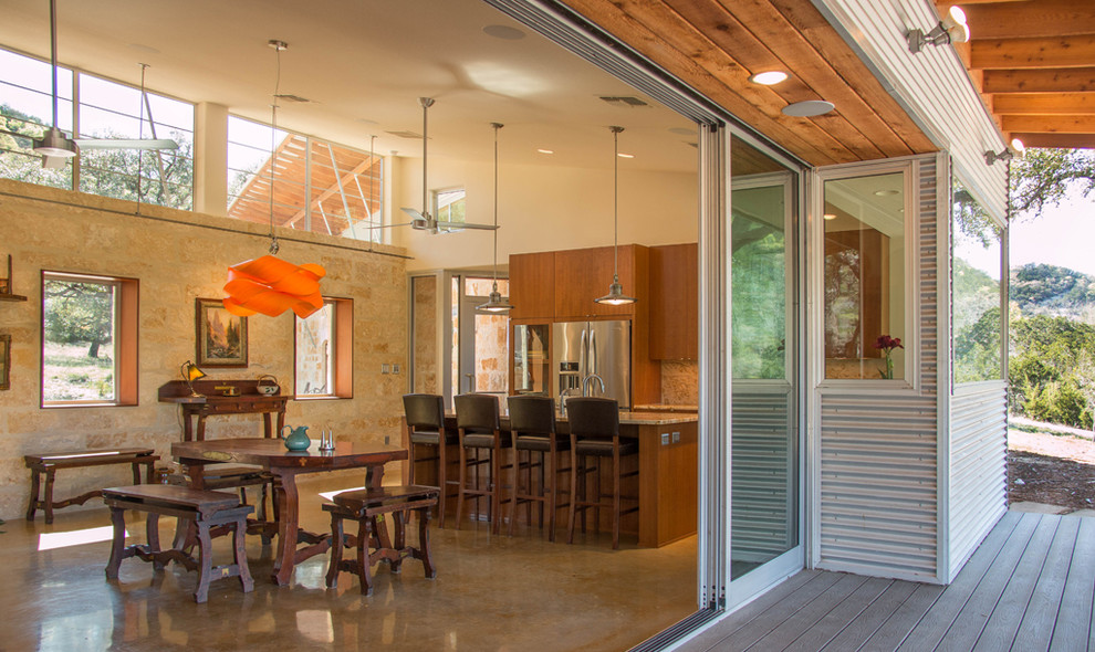 Dining room - contemporary dining room idea in Austin