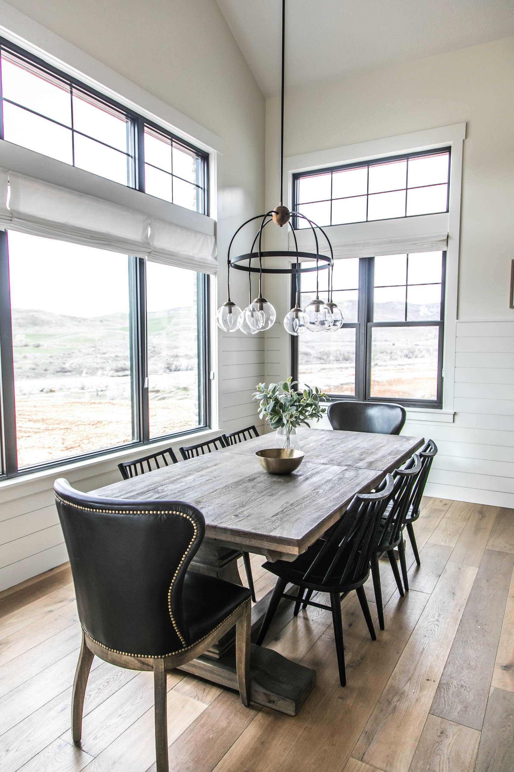 black modern farmhouse dining table