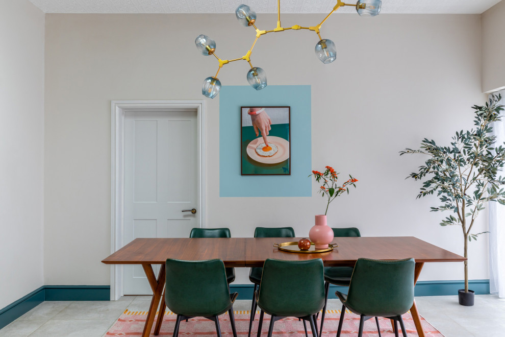 Photo of a medium sized contemporary dining room in London.