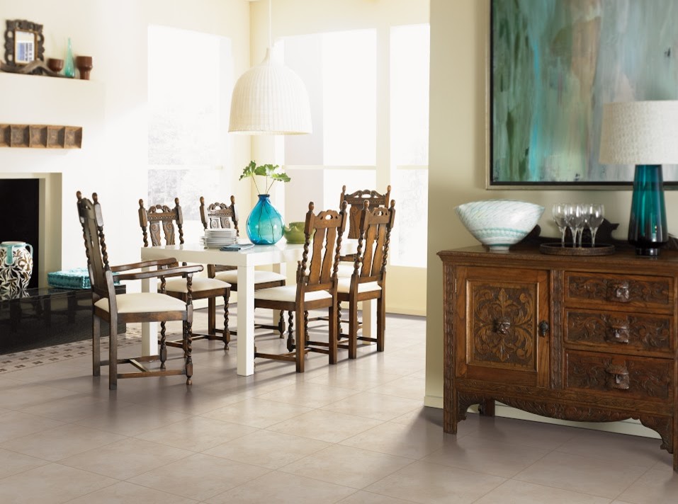 Tile Traditional Dining Room Indianapolis by Kermans Flooring