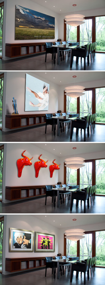 Modern dining room in Toronto.