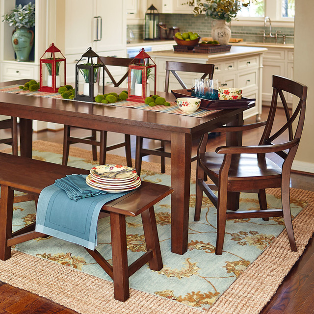 Torrance Dining Set Contemporary, Pier One Round Table With Leaf