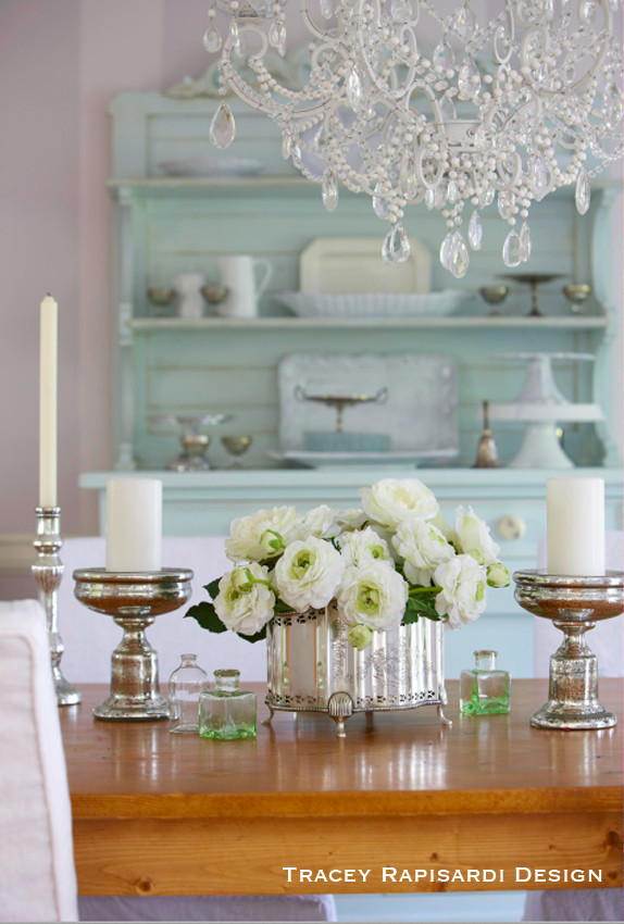 Dining room - coastal dining room idea in Tampa