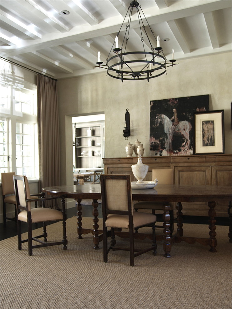 Design ideas for a classic dining room in Atlanta with beige walls.