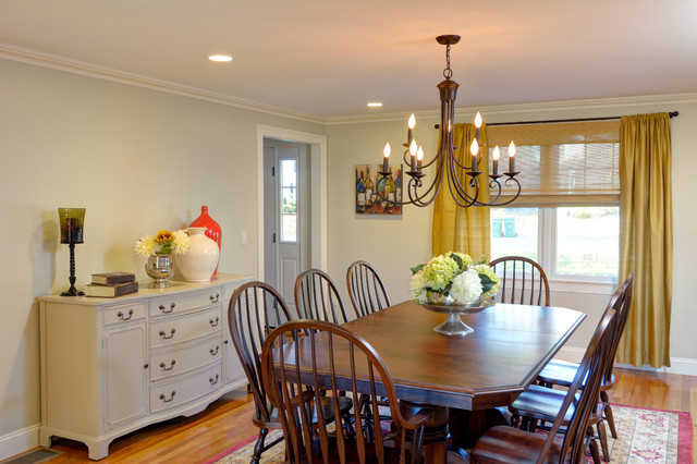 Traditional Dining Room Remodel Oak, How To Place Recessed Lights In Dining Room