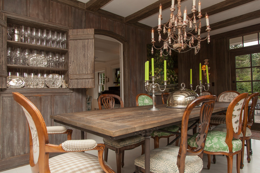 Inspiration for a timeless enclosed dining room remodel in Portland