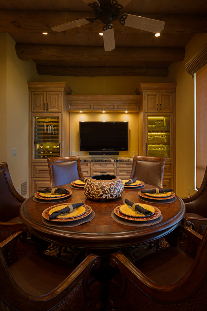Mid-sized elegant kitchen/dining room combo photo in Phoenix